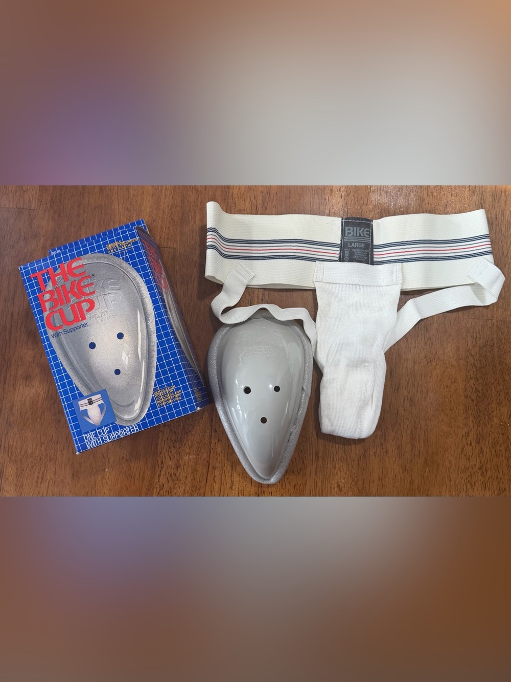 NOS NEW Vintage BIKE Athletic Cup Supporter Jock Jockstrap MEN’S LARGE L 38-44”